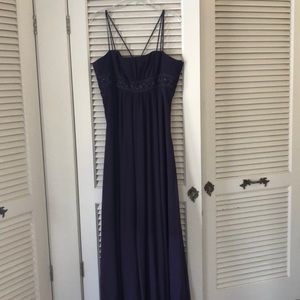 David’s Bridal spaghetti strap beaded empire dress